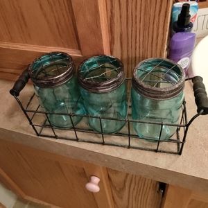 Mason jar bathroom set